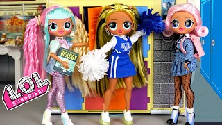 LOL Doll Family High School Morning Routine - Barbie Cheerleaders & Hospital Pretend Play
