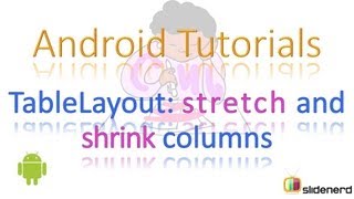 64 Android Table Layout Stretch, Shrink Columns |