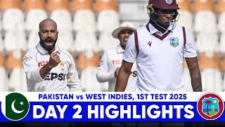 Pakistan vs West Indies 1st Test Day 2 Full Match Highlights | PAK vs WI 1st Test Day 2 Highlights