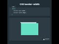 Learn CSS Border Width in 12 Seconds.
