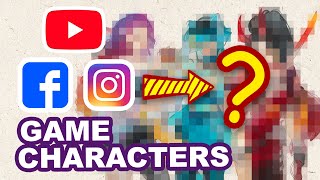 Drawing INSTAGRAM, YOUTUBE, FACEBOOK as Game Characters?!! - Huta Chan
