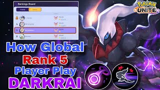 How Global Rank 5 Player Play DARKRAI | Dark Void + Nasty Plot | Pokemon Unite