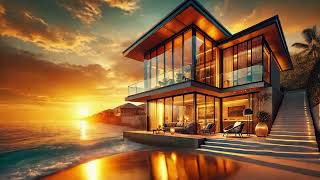 Luxury Apartment Sunset Jazz🍷 Soft Jazz Relaxing Music For Study, Work, Relax