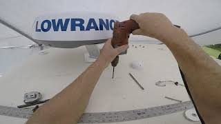 how to install radar, lowrance halo