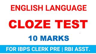 Cloze Test 10 Marks ( English ) |  IBPS CLERK PRE  के लिए महतवपूर्ण