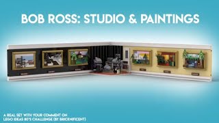 LEGO IDEAS Bob Ross: Studio & Paintings (80's contest)