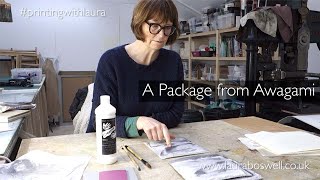 Unwrapping Washi Paper and planning new Linocut Prints