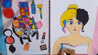 Paper doll makeup | Bridal Makeup tutorial | Paper crafts #makeup #paperdoll #bride #princess