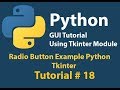 Python GUI: Radio Button Example Using Python Tkinter Tutorial# 18