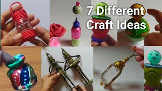 7 Different Craft Ideas / Waste Material Reuse Ideas/ Home Decoration 😱😱