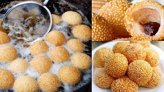 教你在家做煎堆芝麻球, 麻团, 香甜软糯 How To Make Sesame Ball Recipe