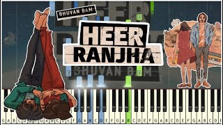 HEER RANJHA - BHUVAN BAM | EASY PIANO TUTORIAL | COVER BY PIX SERIES | LATEST 2020 SONG