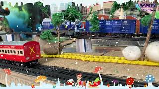 Toy Train Videos | Train During Christmas | Centy Toy Train | HO Scale Train | Christmas Celebration