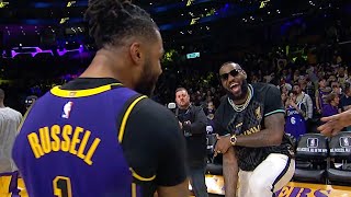 LeBron & Lakers Crash D'Angelo Russell's Postgame Interview After His 44-Point Game