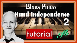 Blues Piano Left Hand Independence, beginners exercises