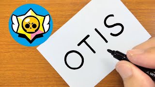 How to draw OTIS（Brawl Stars）using How to turn words into a cartoon