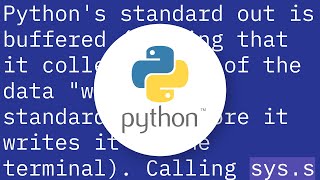Usage of sys.stdout.flush() method