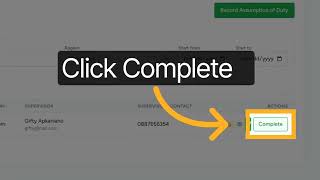 Step 5: Complete Assumption of Duty