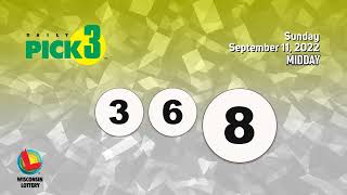 Wisconsin Lottery Midday Draw 09/11/2022