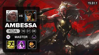 Ambessa vs Cassiopea Top - KR Master - Patch 15.S1.1 Season 15