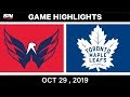 NHL Highlights | Capitals vs. Maple Leafs – Oct. 29, 2019