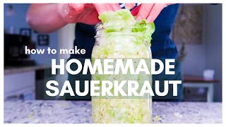 How to Make Homemade Fermented Sauerkraut 2020 [homemade whey tutorial included]