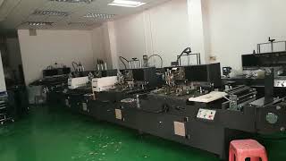 automatic multi color roll to roll screen printing machine 四色卷对卷丝印机