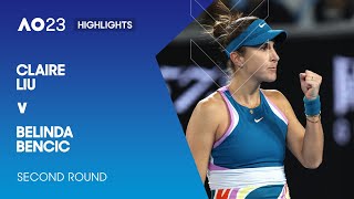Claire Liu v Belinda Bencic Highlights | Australian Open 2023 Second Round