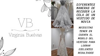 COMO RECOGER LA COLA DE UN VESTIDO DE NOVIA ESTILO AMERICANO / HOW TO BUSTLE A WEDDING DRESS TRAIN