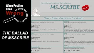 Msscribe: The Harry Potter Fandom's Greatest Con-Artist - When Posting Goes Wron