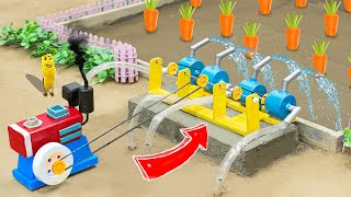 Diy tractor making mini water pump science project | Diy tractor farming techniques | @Sunfarming