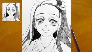 How to Draw Nezuko Kamado from Demon Slayer | Easy Pencil Drawing