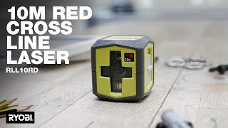 RYOBI 10m Red Cross Line Laser (RLL10RD) in action