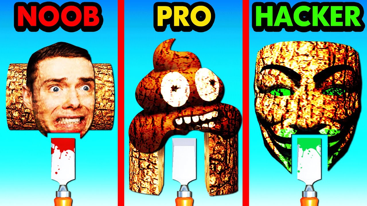 Noob Vs Pro Vs Hacker Wood Turning Youtube