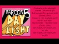 Maroon 5 - Daylight (lyrics HD)