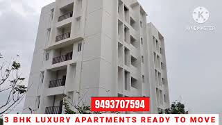 3 BHK LUXURIOUS APARTMENTS READY TO MOVE vzm to Vizag national Highway facing at Inada ju 9493707594