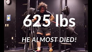 ALMOST DIED SQUATTING 625 LBS | PACKAGE FROM RUSSWOLE | WHEEZE
