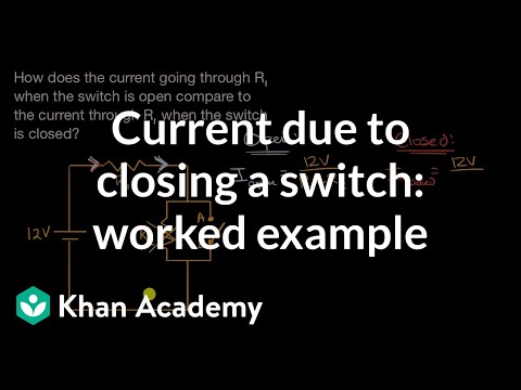 Current due to closing a switch Current due to closing a switch