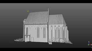 Kostel sv. Jiljí v Milevsku - 3D řez kostelem