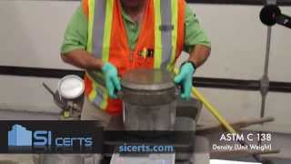 ASTM C138 - ACI Unit Weight of Concrete Test (Newer Version Available, Click Top Right Corner)