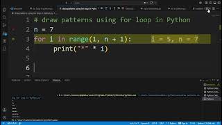 Creating Star pattern using for loop in Python
