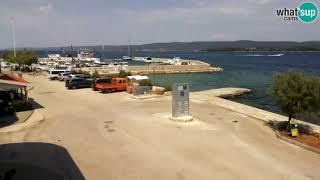 Pašman, lučica, pogled na otok Galešnjak - 27.7.2019.