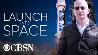 Jeff Bezos launches to space aboard Blue Origin rocket