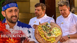 Cook On Wood Challenge Gets Rated By Chef Ramsay | Hell's Kitchen