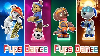 PAW Patrol - Marshall 🆚 Chase 🆚 Zuma 🆚 Robo dog 🎶 Tiles Hop EDM Rush