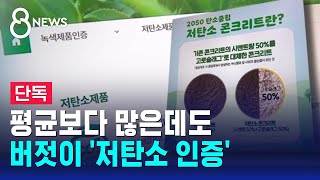 [단독] 평균보다 많은데 '저탄소 제품'…문제는 인증기준? / SBS 8뉴스