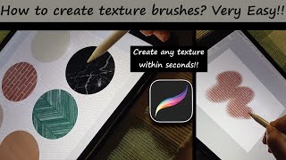 *Beginner's Guide* How to create material texture brushes using procreate ?? #tutorial #art #easy