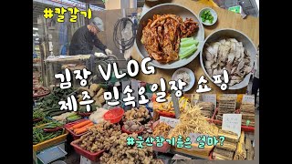 김장 vlog 1탄 - 제주민속오일장 쇼핑 플렉스~