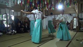 20171029藤枝市　高根白山神社　古代神楽　④天王の舞～剣の舞