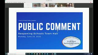 Charles County Board of Education Town Hall- June 29, 2020